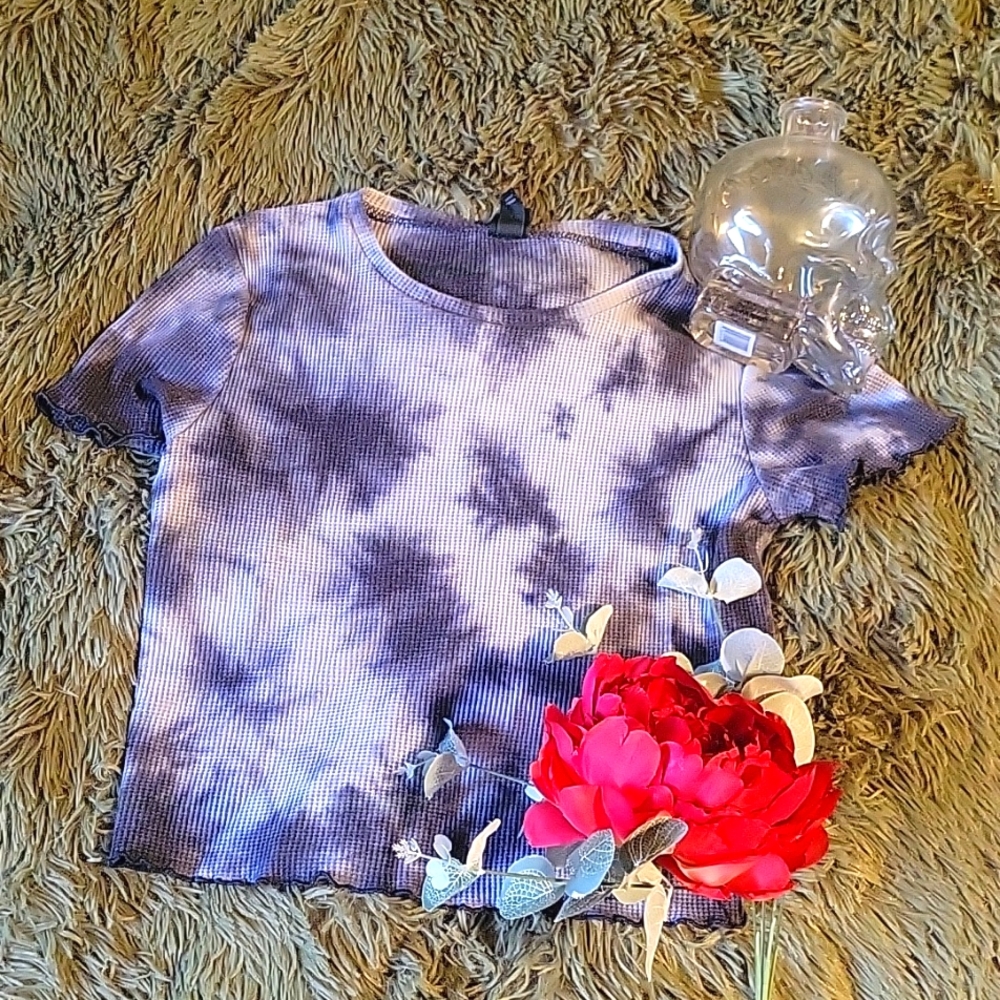 Tye dye ribbed crop top